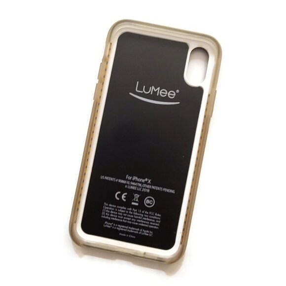 LuMee Duo iPhone X Lighted Case White Marble Mobile Case W/ Charger Cable WORKS - Picture 5 of 8